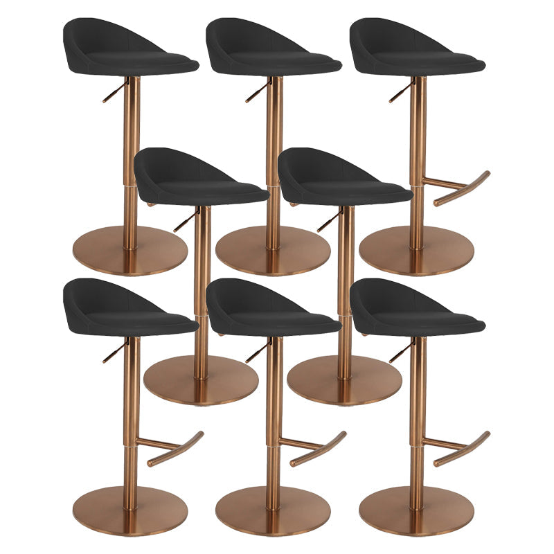 Modern Style Rotatable Backrest Counter High Stool with Leather Cushion