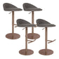 Modern Style Rotatable Backrest Counter High Stool with Leather Cushion