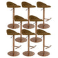 Modern Style Rotatable Backrest Counter High Stool with Leather Cushion