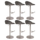 Modern Style Rotatable Backrest Counter High Stool with Leather Cushion