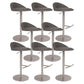 Modern Style Rotatable Backrest Counter High Stool with Leather Cushion