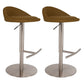 Modern Style Rotatable Backrest Counter High Stool with Leather Cushion