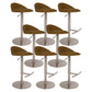 Modern Style Rotatable Backrest Counter High Stool with Leather Cushion