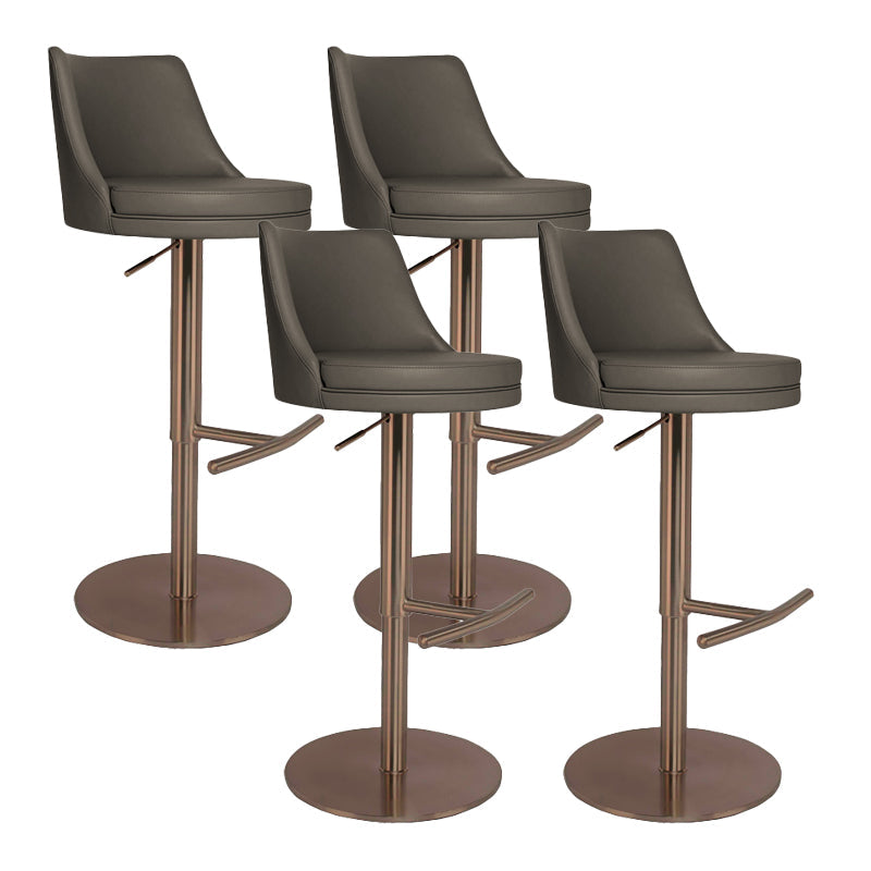 Tabouret de comptoir rotatif de style moderne avec coussin en cuir