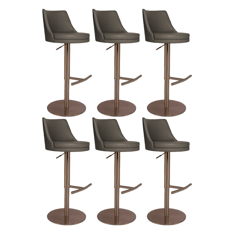 Tabouret de comptoir rotatif de style moderne avec coussin en cuir