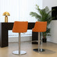 Tabouret de comptoir rotatif de style moderne avec coussin en cuir
