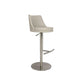 Tabouret de comptoir rotatif de style moderne avec coussin en cuir