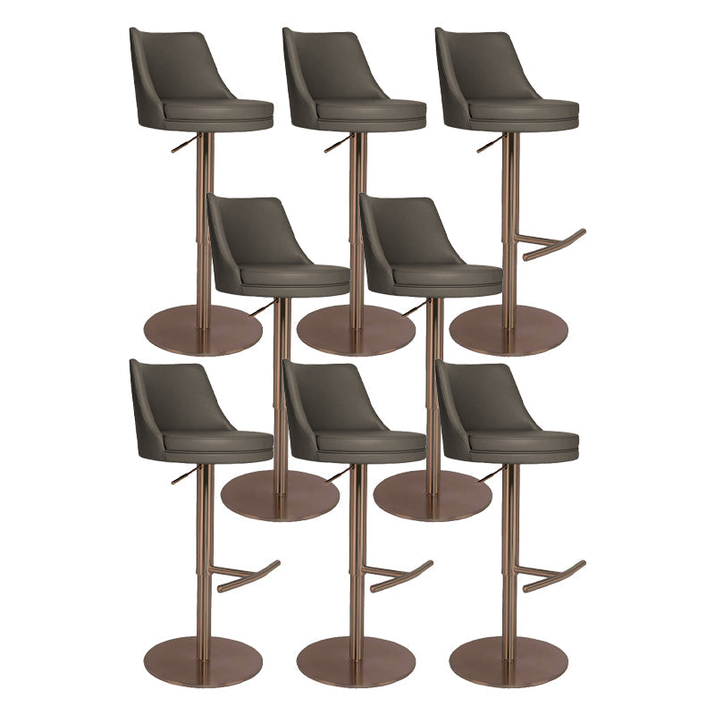 Tabouret de comptoir rotatif de style moderne avec coussin en cuir