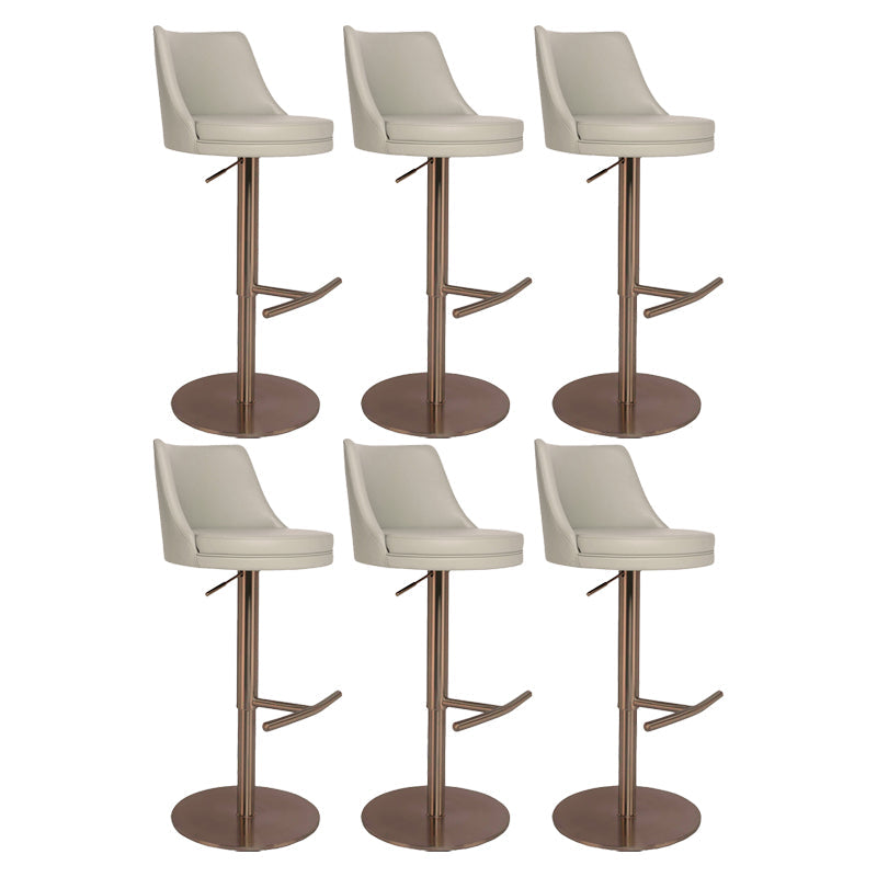 Tabouret de comptoir rotatif de style moderne avec coussin en cuir