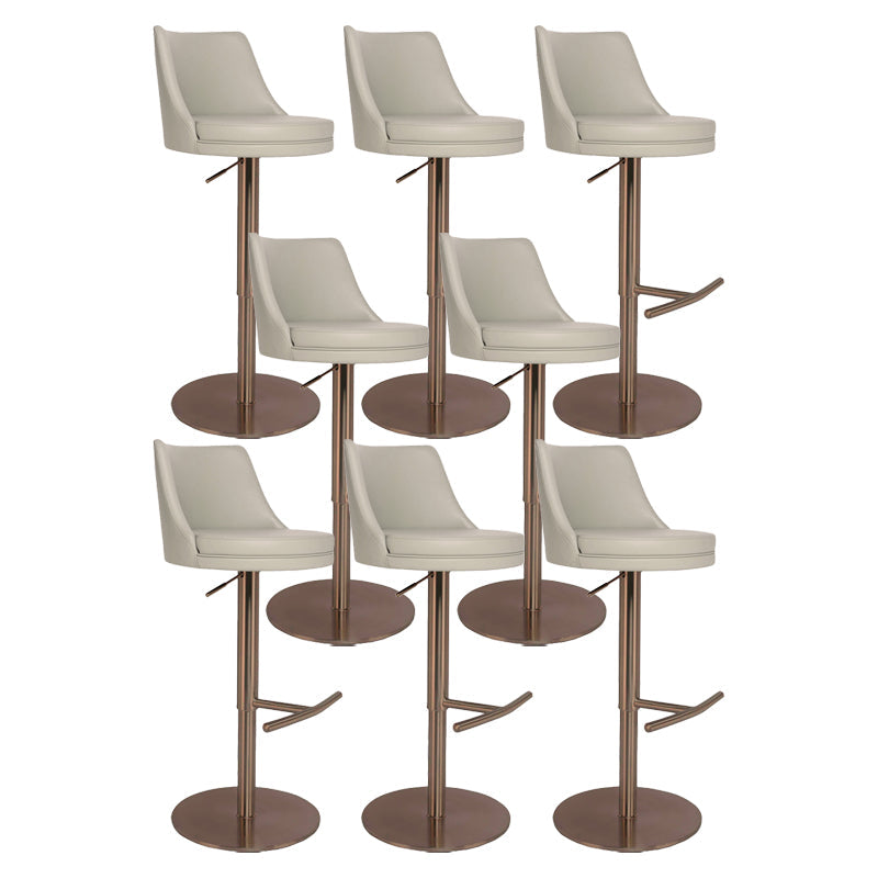 Tabouret de comptoir rotatif de style moderne avec coussin en cuir