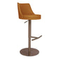 Tabouret de comptoir rotatif de style moderne avec coussin en cuir