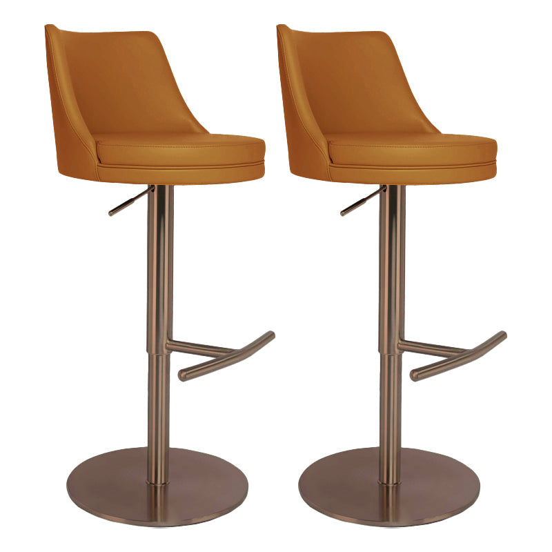 Tabouret de comptoir rotatif de style moderne avec coussin en cuir