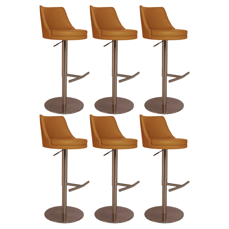 Tabouret de comptoir rotatif de style moderne avec coussin en cuir