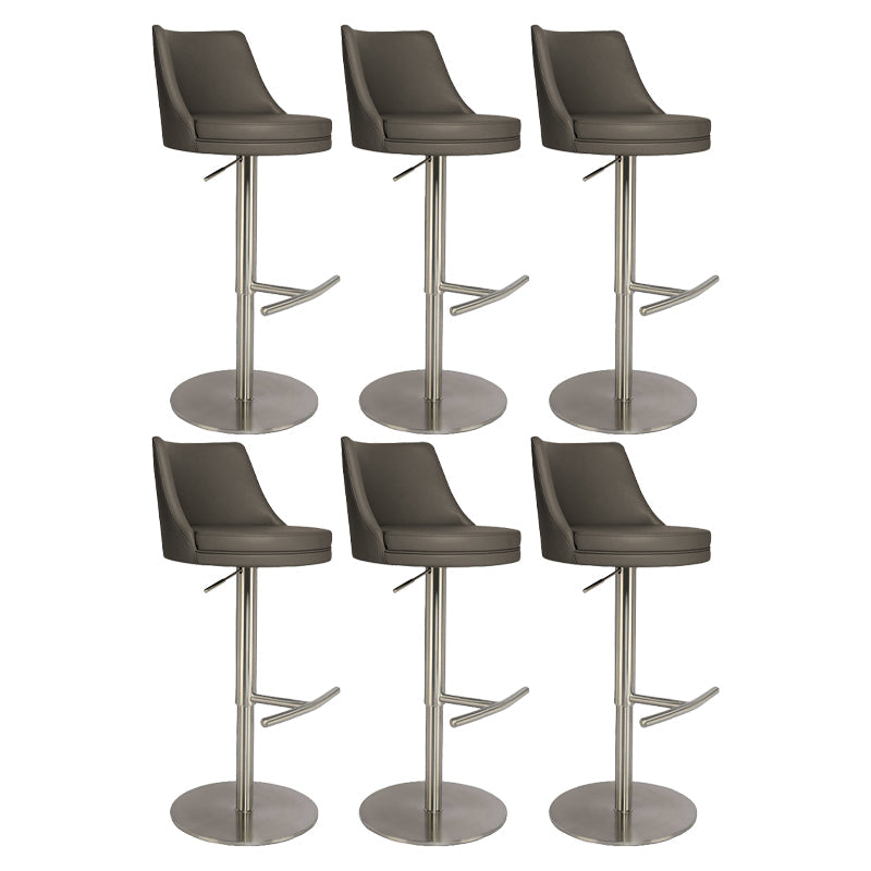 Tabouret de comptoir rotatif de style moderne avec coussin en cuir