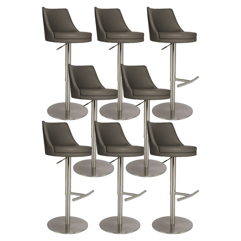 Tabouret de comptoir rotatif de style moderne avec coussin en cuir