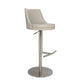 Tabouret de comptoir rotatif de style moderne avec coussin en cuir