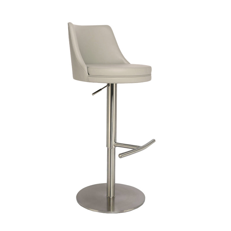 Tabouret de comptoir rotatif de style moderne avec coussin en cuir