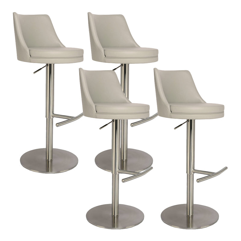 Tabouret de comptoir rotatif de style moderne avec coussin en cuir