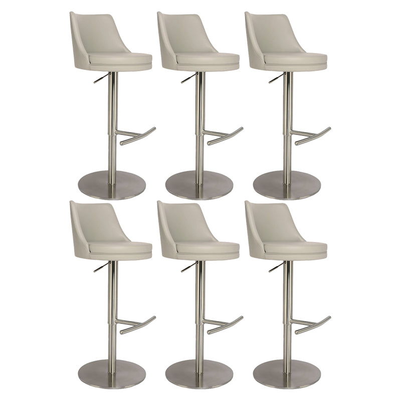 Tabouret de comptoir rotatif de style moderne avec coussin en cuir