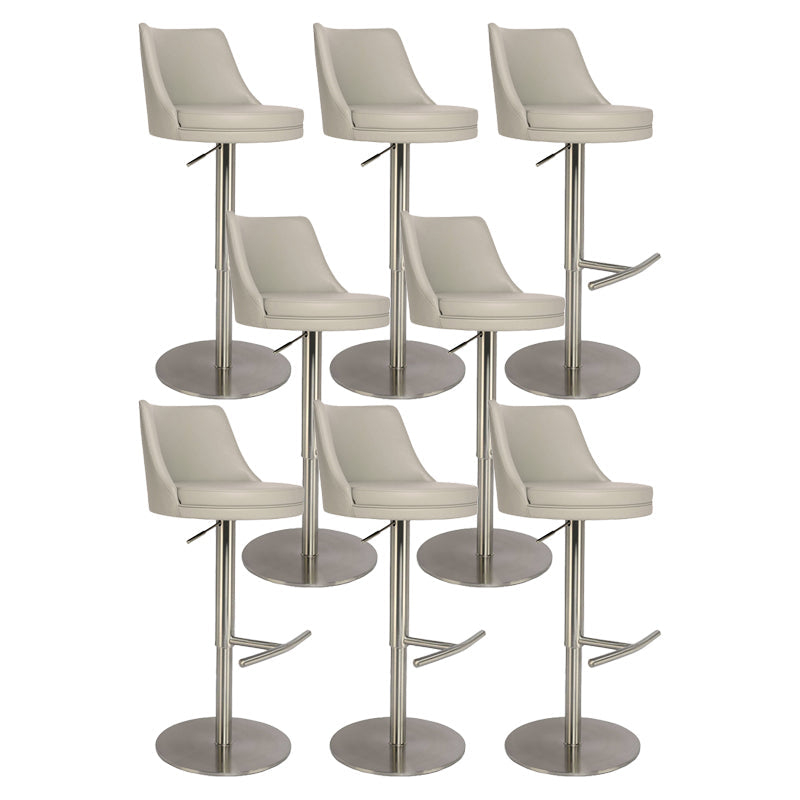 Tabouret de comptoir rotatif de style moderne avec coussin en cuir