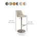 Tabouret de comptoir rotatif de style moderne avec coussin en cuir