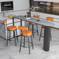 Modern Metal Legs Upholstered Indoor Bar Stool with Footrest