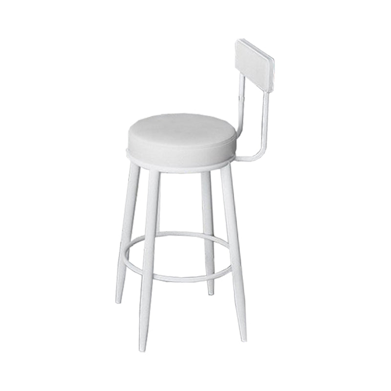 Modern Metal Legs Upholstered Indoor Bar Stool with Footrest