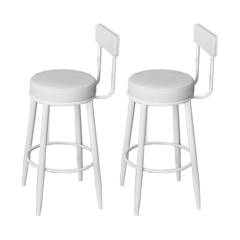 Modern Metal Legs Upholstered Indoor Bar Stool with Footrest