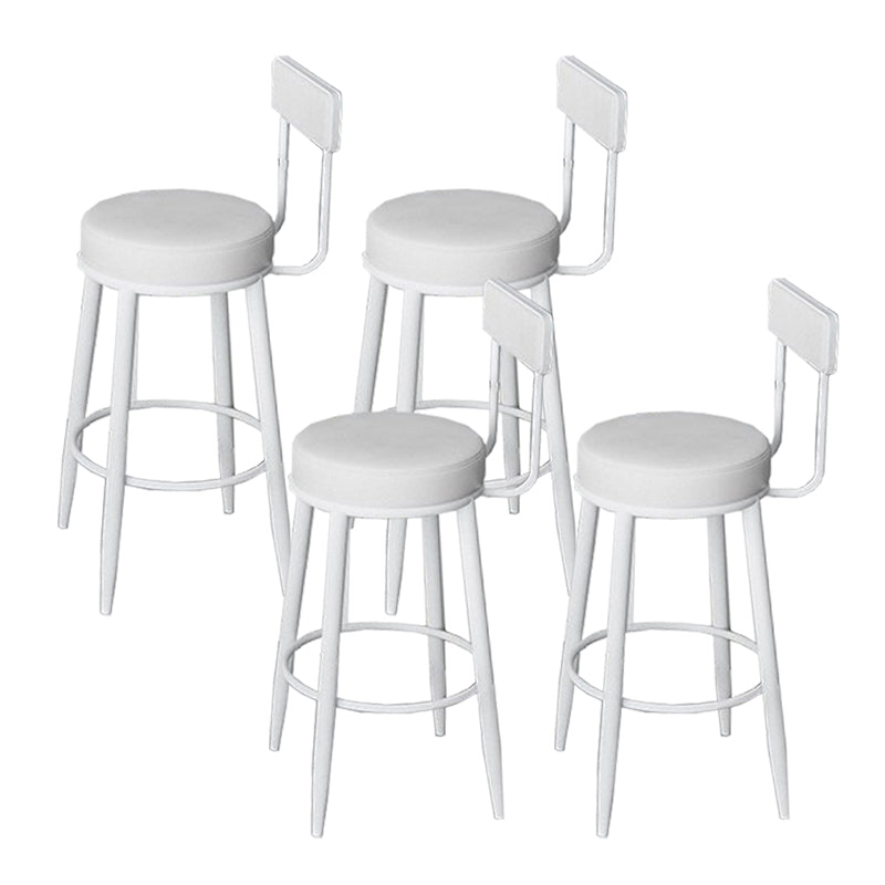 Modern Metal Legs Upholstered Indoor Bar Stool with Footrest