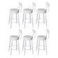 Modern Metal Legs Upholstered Indoor Bar Stool with Footrest