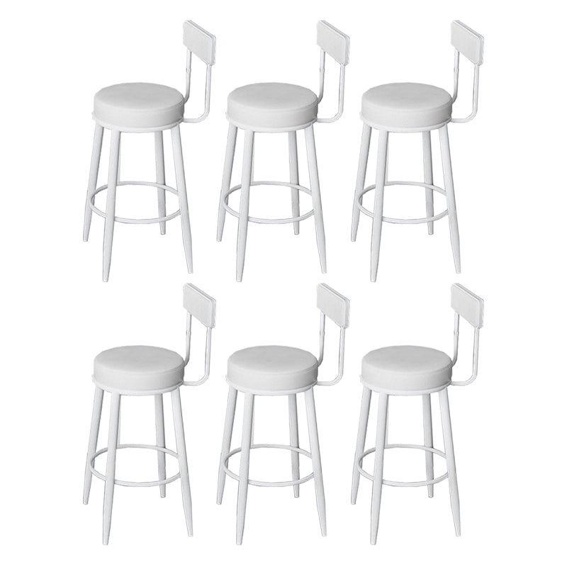 Modern Metal Legs Upholstered Indoor Bar Stool with Footrest