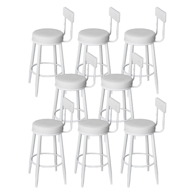 Modern Metal Legs Upholstered Indoor Bar Stool with Footrest