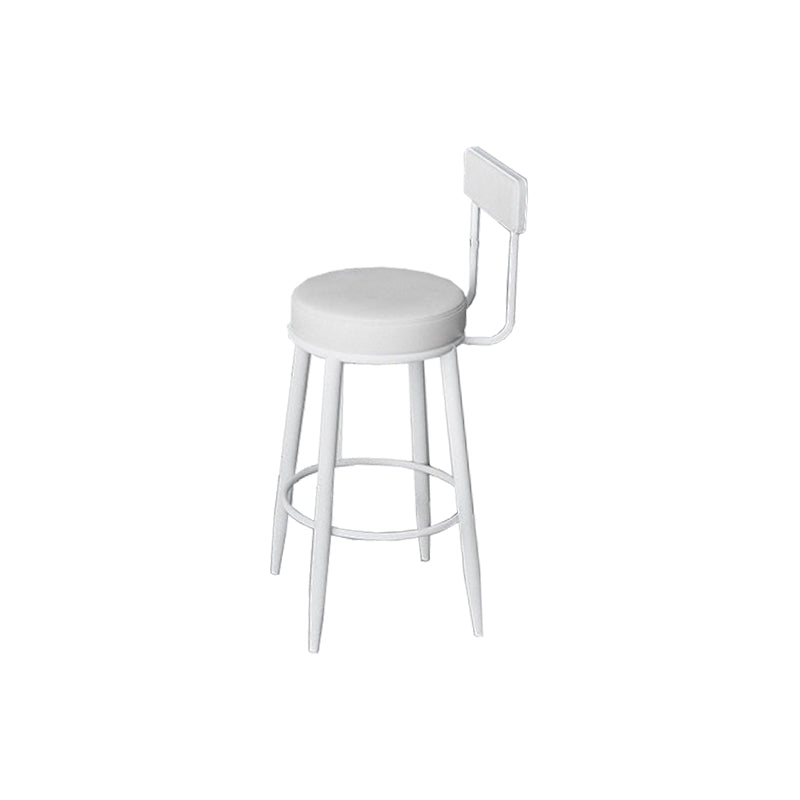 Modern Metal Legs Upholstered Indoor Bar Stool with Footrest