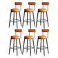 Modern Metal Legs Upholstered Indoor Bar Stool with Footrest