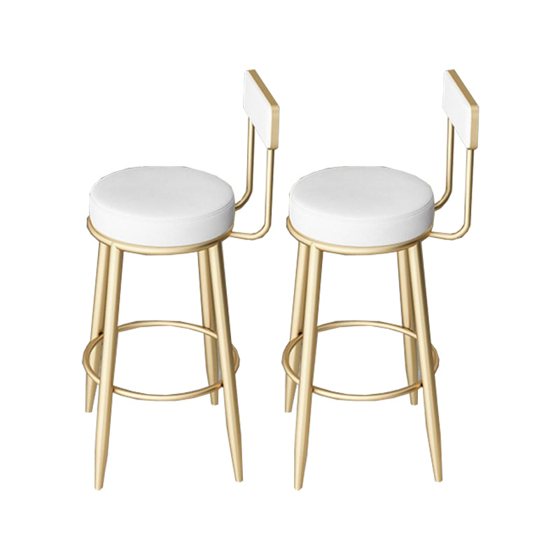 Modern Metal Legs Upholstered Indoor Bar Stool with Footrest