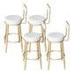 Modern Metal Legs Upholstered Indoor Bar Stool with Footrest