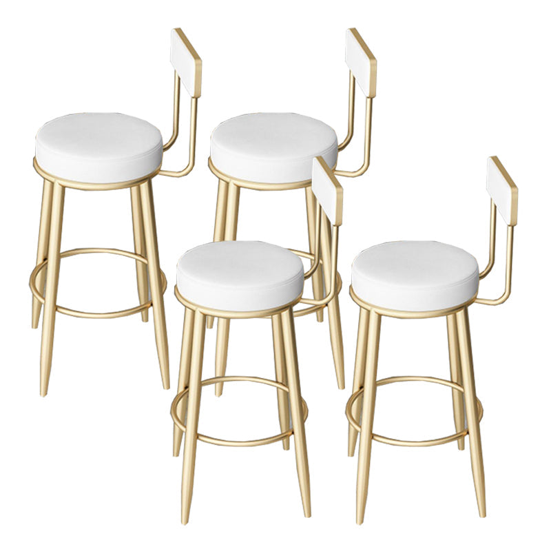 Modern Metal Legs Upholstered Indoor Bar Stool with Footrest