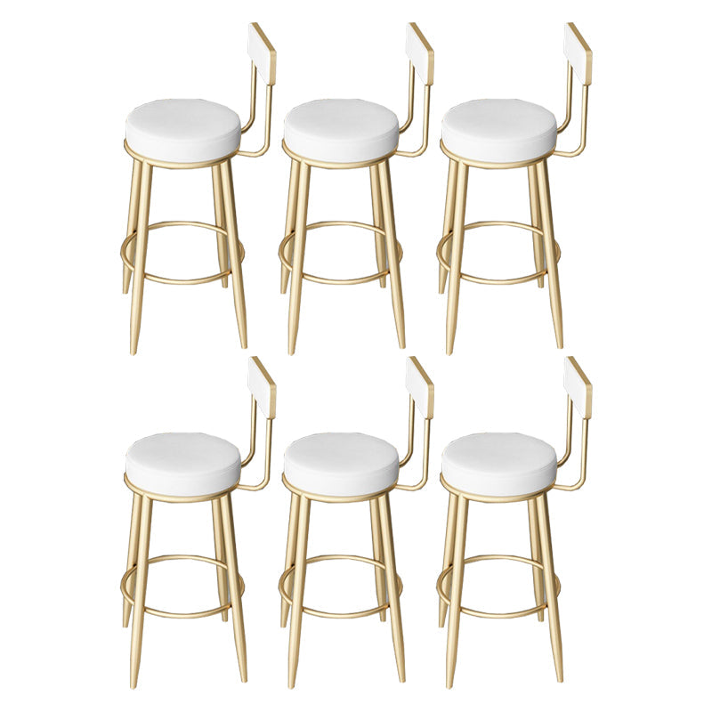 Modern Metal Legs Upholstered Indoor Bar Stool with Footrest