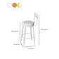 Modern Metal Legs Upholstered Indoor Bar Stool with Footrest