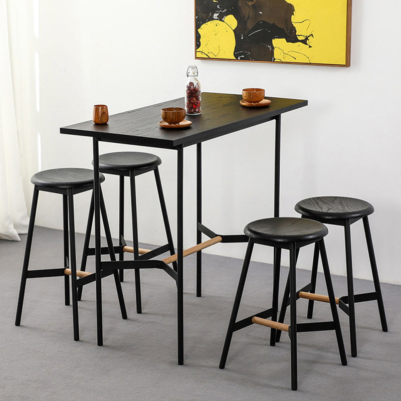 Contemporary Round Backless Armless Bar Stools with Metal Legs Clearhalo 'Bar Furniture' 'Bar Stools' 'bar_stools' 'furn' 'furn_bar_stools' 'Furniture' 'Kitchen & Dining Furniture' 7718559