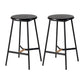 Contemporary Round Backless Armless Bar Stools with Metal Legs Black 2 Piece Set Clearhalo 'Bar Furniture' 'Bar Stools' 'bar_stools' 'furn' 'furn_bar_stools' 'Furniture' 'Kitchen & Dining Furniture' 7718560