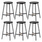 Contemporary Round Backless Armless Bar Stools with Metal Legs Black 6 Piece Set Clearhalo 'Bar Furniture' 'Bar Stools' 'bar_stools' 'furn' 'furn_bar_stools' 'Furniture' 'Kitchen & Dining Furniture' 7718564