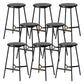 Contemporary Round Backless Armless Bar Stools with Metal Legs Black 8 Piece Set Clearhalo 'Bar Furniture' 'Bar Stools' 'bar_stools' 'furn' 'furn_bar_stools' 'Furniture' 'Kitchen & Dining Furniture' 7718565