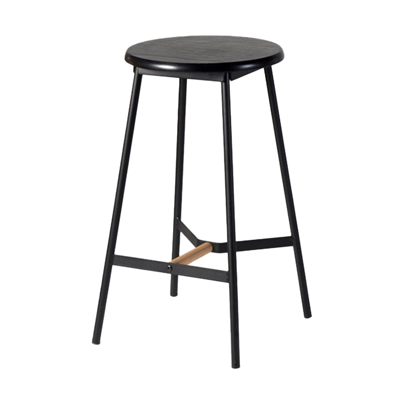 Contemporary Round Backless Armless Bar Stools with Metal Legs Clearhalo 'Bar Furniture' 'Bar Stools' 'bar_stools' 'furn' 'furn_bar_stools' 'Furniture' 'Kitchen & Dining Furniture' 7718566