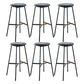 Contemporary Round Backless Armless Bar Stools with Metal Legs Gray 6 Piece Set Clearhalo 'Bar Furniture' 'Bar Stools' 'bar_stools' 'furn' 'furn_bar_stools' 'Furniture' 'Kitchen & Dining Furniture' 7718573