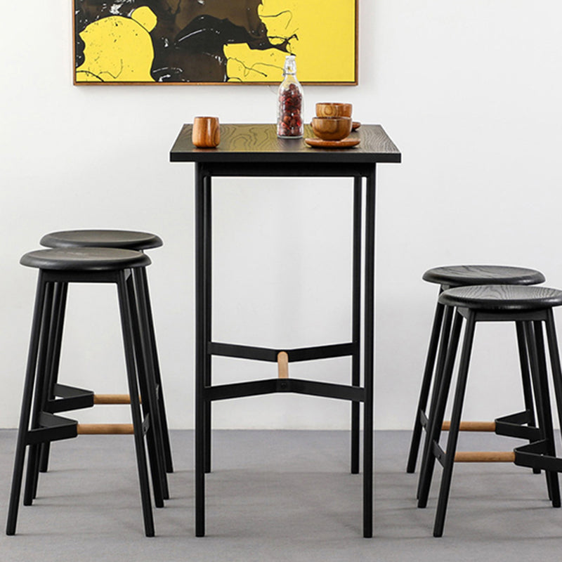 Contemporary Round Backless Armless Bar Stools with Metal Legs Clearhalo 'Bar Furniture' 'Bar Stools' 'bar_stools' 'furn' 'furn_bar_stools' 'Furniture' 'Kitchen & Dining Furniture' 7718574