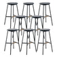 Contemporary Round Backless Armless Bar Stools with Metal Legs Gray 8 Piece Set Clearhalo 'Bar Furniture' 'Bar Stools' 'bar_stools' 'furn' 'furn_bar_stools' 'Furniture' 'Kitchen & Dining Furniture' 7718576