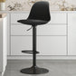 Modern Bucket Adjustable Height Swivel Bar Stool with Metal Base