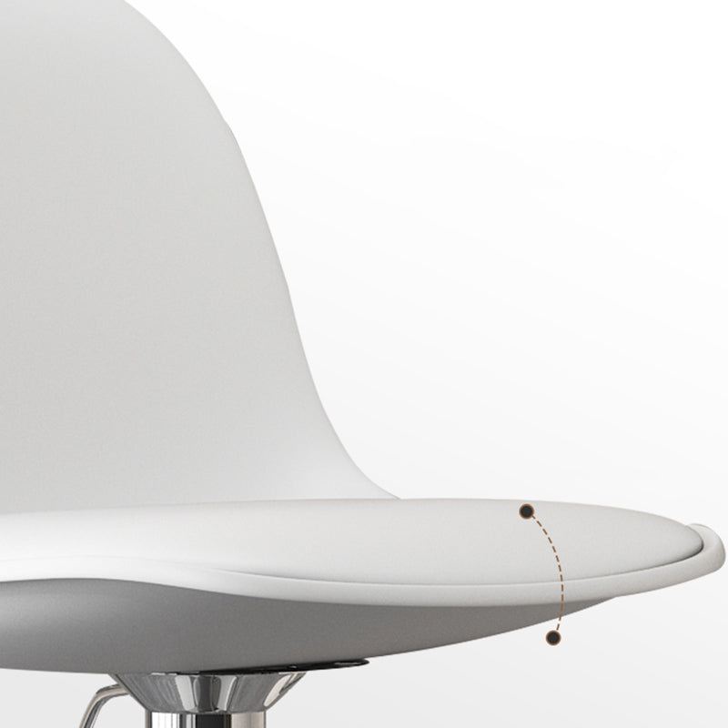 Modern Bucket Adjustable Height Swivel Bar Stool with Metal Base