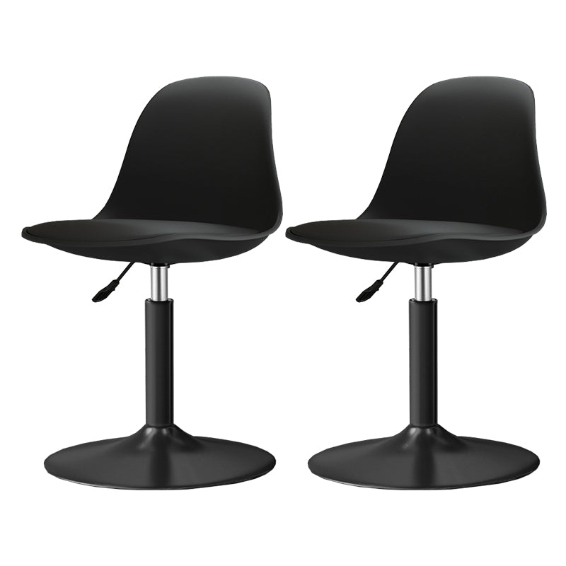 Modern Bucket Adjustable Height Swivel Bar Stool with Metal Base